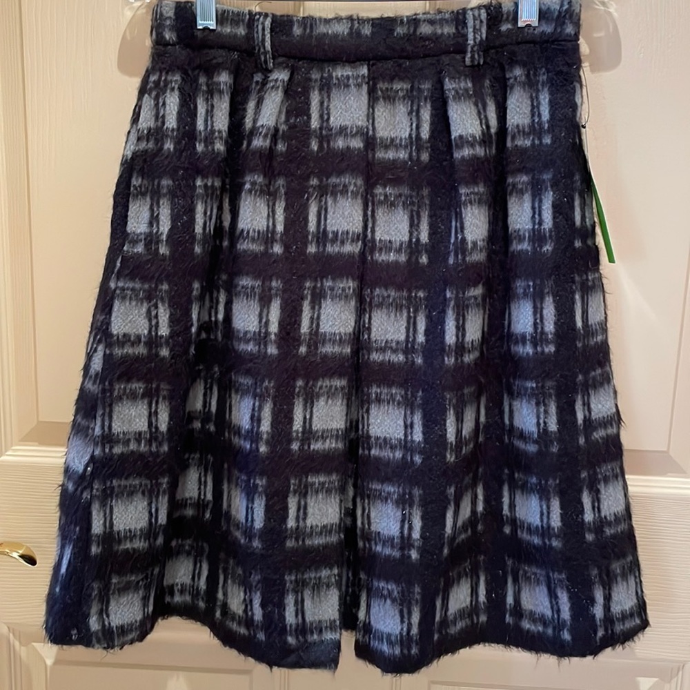 BNWT Press Pleated Skirt in Black/grey size 8/10 lined w/pockets
